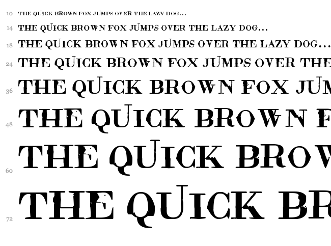 Rude Basic font waterfall